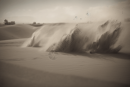 沙漠的沙尘暴背景图片