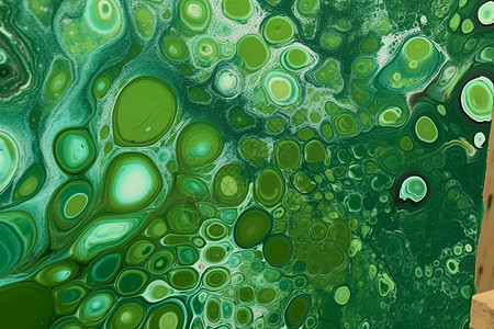 抽象绿色气泡背景图片