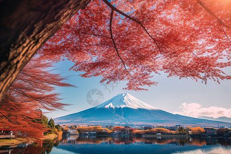 亚洲火山富士山图片