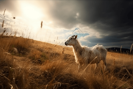 放牧的羊图片
