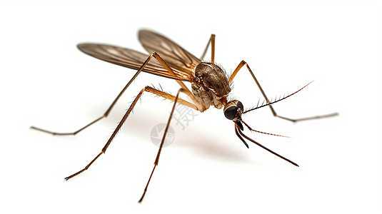 白色背景上的蚊子背景图片