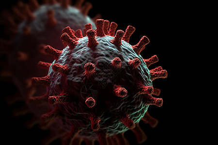 冠状病毒细胞细菌分子背景图片