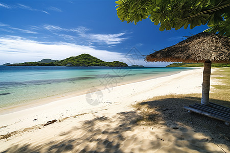 夏天大海的自然景观高清图片