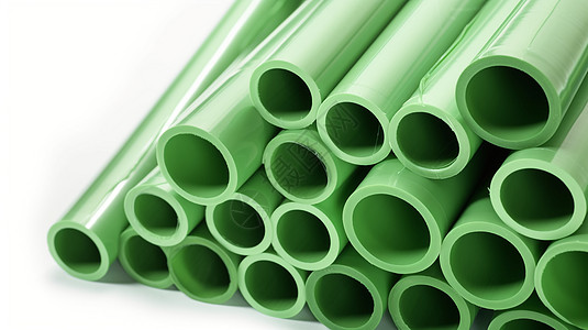 一堆绿色塑料管图片