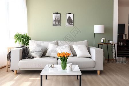 现代客厅的沙发和桌椅图片