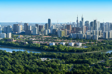 山顶俯瞰山顶公园俯瞰城市建筑全景图背景