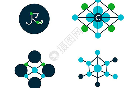 分子符号模板插画图片