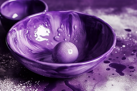 手工DIY油漆陶瓷碗图片