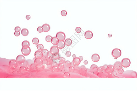粉红色的气泡图片