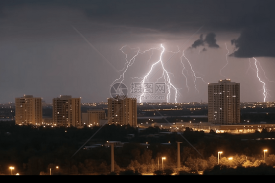 雷击和大雨图片