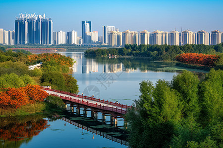 城市建筑和桥梁图片