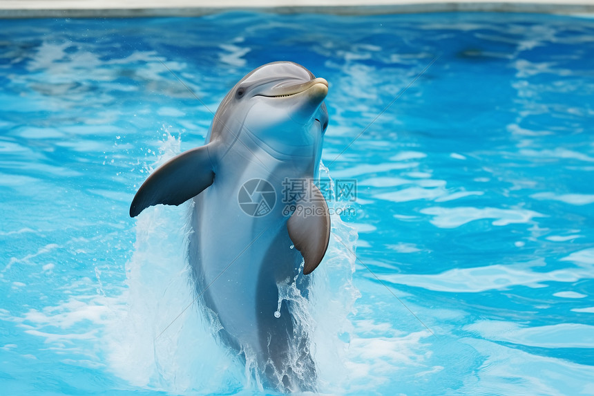 水族馆的杂技海豚图片