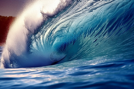 波澜壮观的海浪背景图片