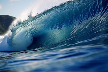 海面上波涛汹涌的海浪图片