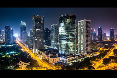 繁华都市夜生活背景图片