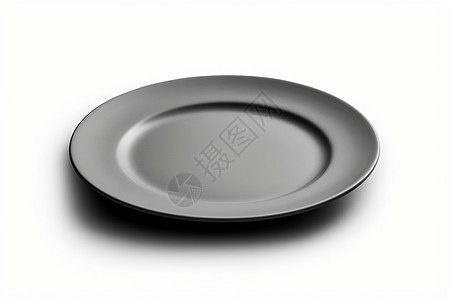 黑色的晚餐餐盘图片