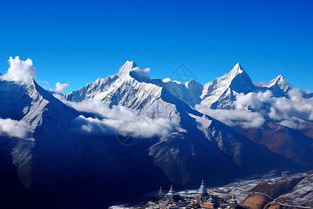 迪庆州高海拔山峰背景图片