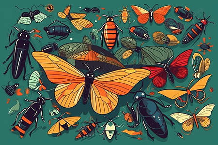 蝴蝶标本背景图片