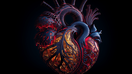 人类心脏的艺术背景图片