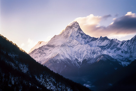 大自然壮观的雪山图片