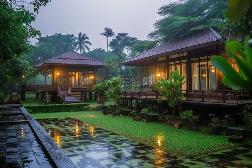 潮湿的阴雨天图片