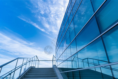 摩天大楼的外部楼梯图片