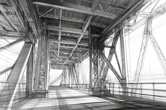 桥梁支架的视图图片