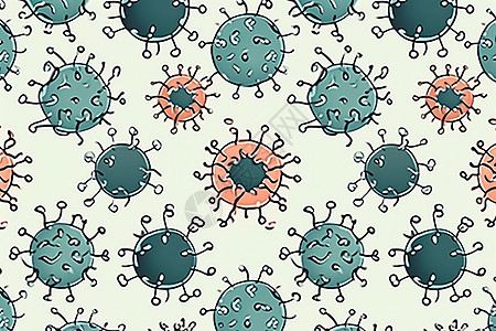 细菌细胞卡通插画背景图片