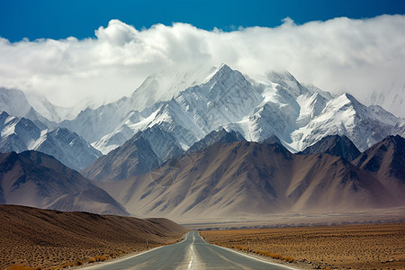 雪山的美丽风景图片