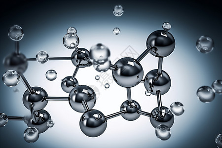 氢分子灰色背景图片