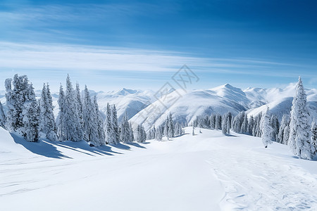 冬至风景唯美的雪地风景背景