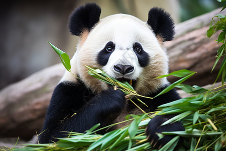 可爱熊猫吃火锅大熊猫吃竹子背景