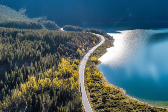 唯美的公路和风景图片