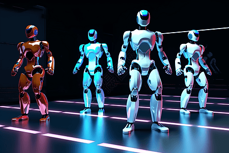 机器人在舞蹈工作室中背景图片