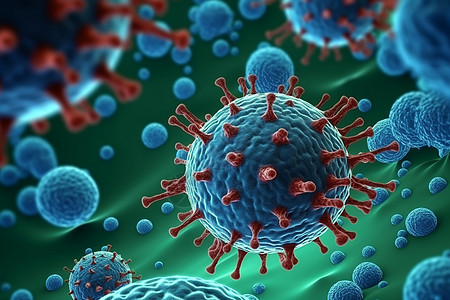 病毒细胞科技场景图片