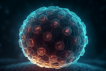 发光抽象细胞病毒图片