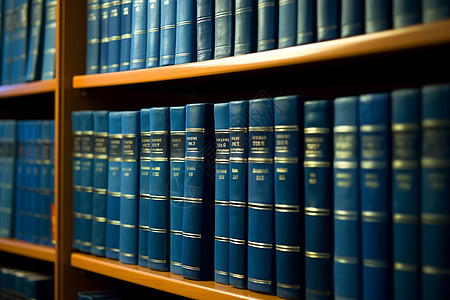 书架上的法律书籍图片
