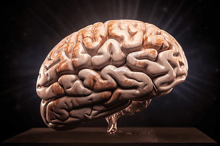 人类的大脑特写背景图片