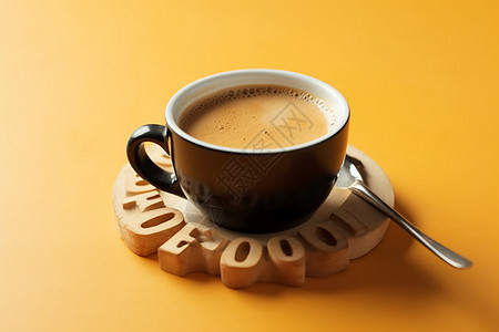 一杯新鲜的热咖啡图片