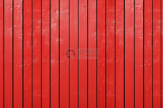 栅栏涂上红色图片