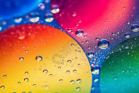 创意彩虹抽象气泡背景背景图片