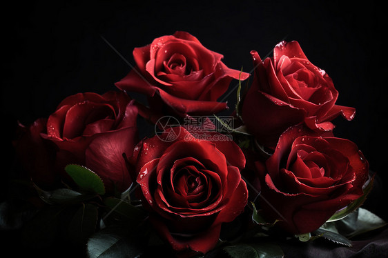 红玫瑰的照片图片