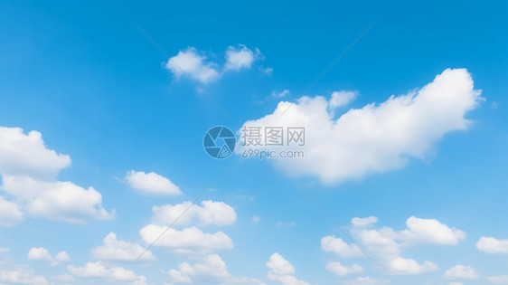 美丽的白云在蓝天图片
