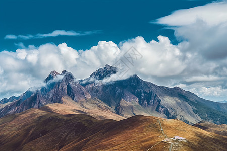 山顶的风景背景图片