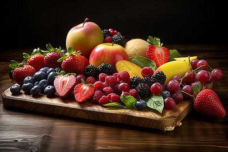 美味的水果拼盘图片