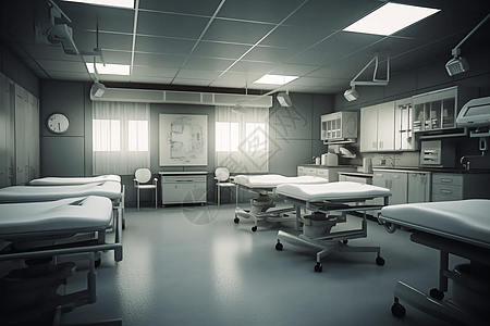 现代化医院麻醉室背景图片