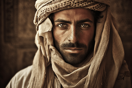 一个中东人的传统服装和配饰图片