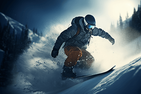 滑雪极限运动图片
