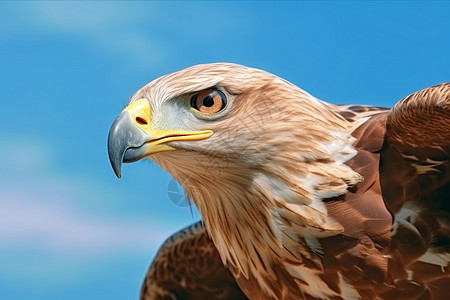 鹰在蓝天上飞行图片