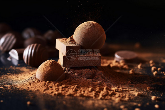 黑巧克力甜品图片
